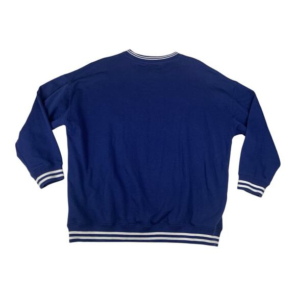 Yale Bulldogs women's 1x crewneck sweatshirt blue white graphic pullover - Picture 2 of 8